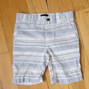 Place Gray and White Bermuda Shorts with Cuffed Hem